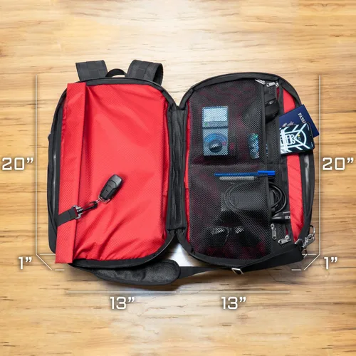 Miniatura 2 de Xtreme Sight Line Bolsa FLEX Faraday para laptops, tabletas y dispositivos electrónicos de tamaño medio ~ Tracking/Hacking Defense ~ Rojo