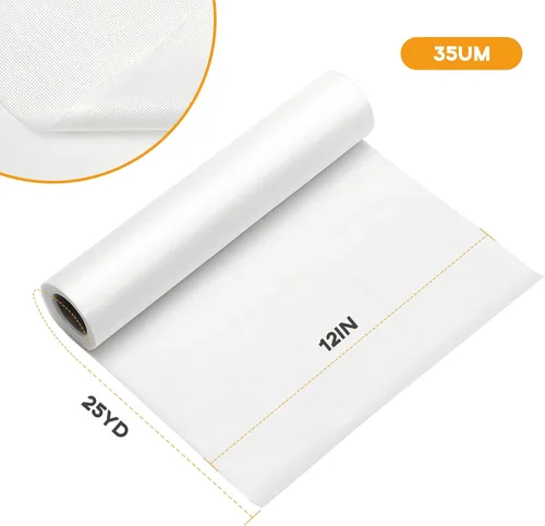 Miniatura 2 de Estabilizador soluble en agua para bordado, estabilizador BlissBoard Wash Away de 12 pulgadas x 25 yardas 35 umm, película transparente de respaldo