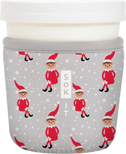 Miniatura 93 de Sok It IceCreamSok - Funda de neopreno aislada (flores abstractas, pintas de helado cónicas)