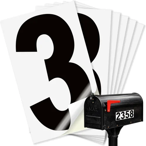 Miniatura 73 de iSYFIX Calcomanías de vinilo negro número 0 (Zero) – Paquete de 6 calcomanías de 1.5 pulgadas – Calcomanías de alta calidad, fondo reflectante