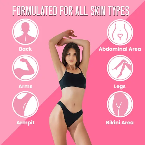 Miniatura 3 de Miss Cire Cuentas de cera dura rosa, depilación sin dolor, no necesita tiras, bajo punto de fusión, textura cremosa, para cara y cuerpo, para piel