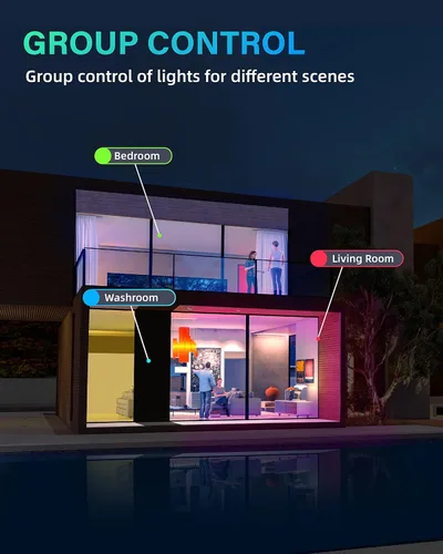 Miniatura 6 de 2 Pack de iluminación LED empotrable inteligente negra de 4 pulgadas, luces LED empotrables ultradelgadas de 4 pulgadas de 9 W, 850 lúmenes