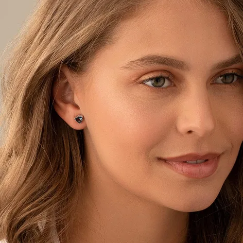 Miniatura 2 de Aretes de Plata esterlina con piedra Topacio azul Londres 1.50quilates