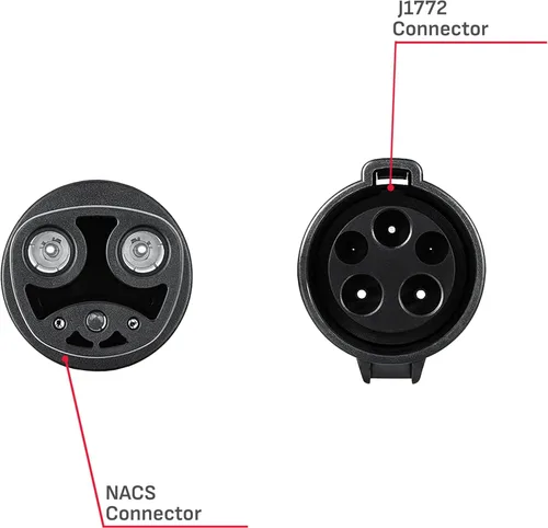 Miniatura 7 de Schumacher Electric Adaptador NACS para cargadores EV compatibles J1772, para cargadores de nivel 1 y nivel 2, tamaño compacto, carga tu Tesla desde