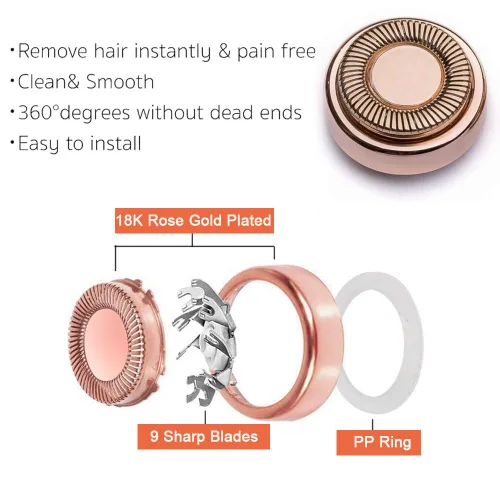 Miniatura 4 de Cabezales de repuesto para removedor de vello facial: compatible con Finishing Touch Flawless herramienta de depilación facial para mujeres, como se