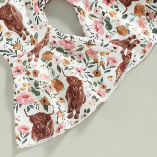 Miniatura 125 de Sejardin Ropa de verano para bebé y niña, recién nacida, manga corta, con letras, mameluco elástico con diadema