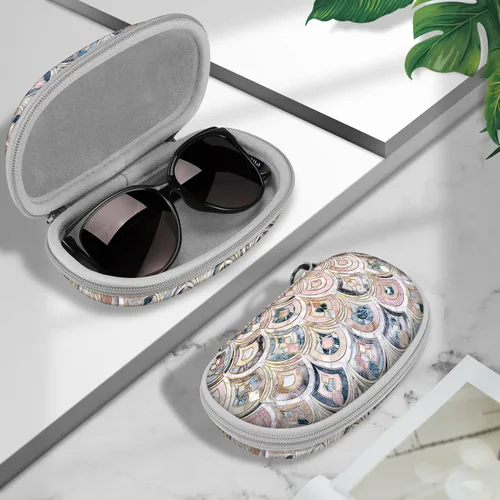 Miniatura 4 de Fintie Funda para lentes de sol con mosquetón, carcasa rígida a prueba de golpes, funda para gafas deportivas con cremallera de viaje