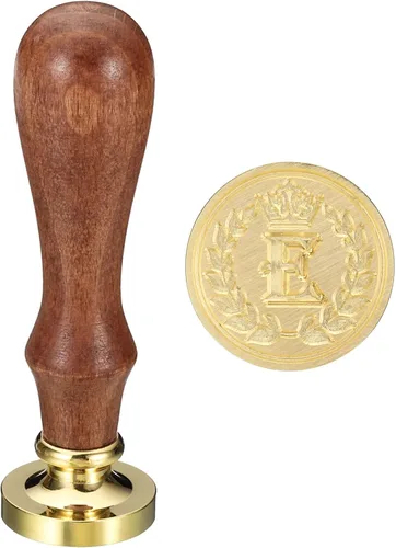 Miniatura 18 de PATIKIL Sello de cera del alfabeto I, sello de cera de sellado de letra inicial, clásico retro, cabeza de latón extraíble, mango de madera