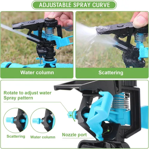 Miniatura 2 de Aspersor automático para jardín, rociador de agua giratorio de 360 grados, para césped, jardín, flores, césped, riego, tiempo de juego para niños