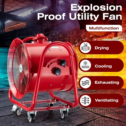 Miniatura 2 de iLiving - ILG8EF16EX - Soplador de alta velocidad a prueba de explosiones, extractor de humos, extractor portátil y ventilador ventilador