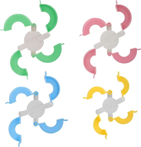Miniatura 5 de Amoboo Máquina para hacer pompones, 4 tamaños para hacer pompones, agujas tejedoras de bolas de esponja, manualidades, juego de herramientas