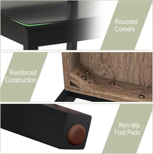 Miniatura 4 de ERGOMASTER Juego de 4 sillas de comedor de madera, sillas de cocina de madera sin brazos con respaldo, sillas laterales de restaurante para estudio