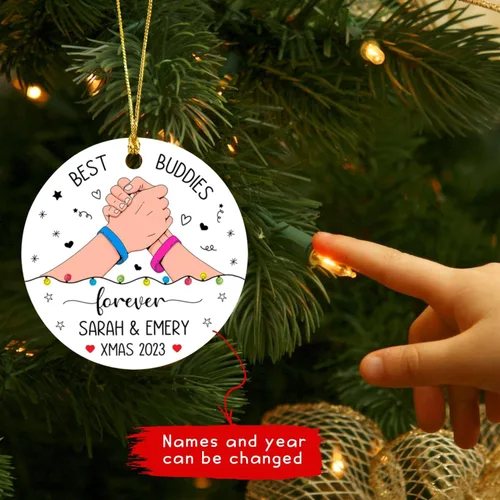Miniatura 4 de Adornos de Navidad personalizados 2025 para amigas, regalos de adorno para la decoración del árbol de Navidad, regalo personalizado de Navidad