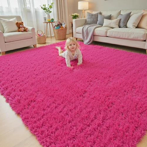 Miniatura 19 de Alfombras circulares súper suaves para niñas, castillo de princesa, tienda de campaña de 5 diámetros, alfombras circulares de área para dormitorio