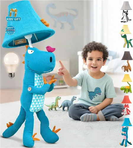 Lámpara infantil de dinosaurio para dormitorio de niños, 27 pulgadas, lámpara de niños para habitación de niños, bonitos regalos de Navidad, regalos