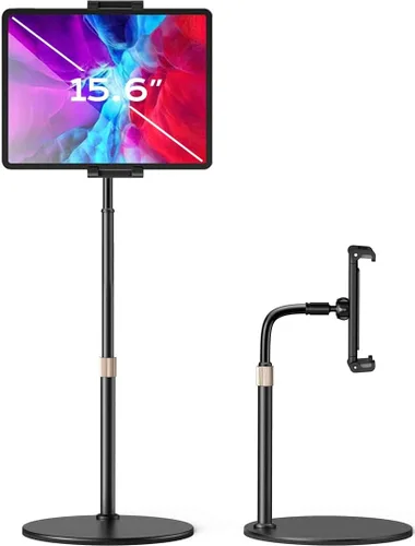 LISEN Soporte para iPad para escritorio, monitor portátil, soporte ajustable para tableta, compatible con funda gruesa, compatible con iPad Pro