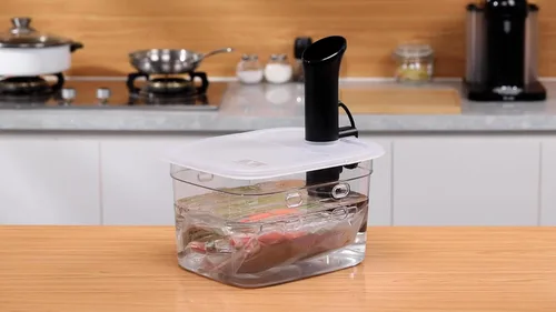 Miniatura 6 de EVERIE Recipiente Sous Vide de 12 Cuartos con Tapa de Bisagra Plegable y Estante Integrado Extraíble Compatible con Anova Nano AN400 y AN500-US00 e