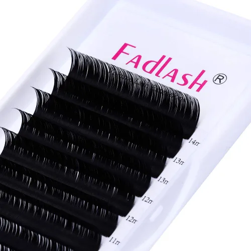 Miniatura 158 de Extensiones de Pestañas Rizo D 0.59-0.79 pulgadas Bandeja Mixta Seda Extensiones de Pestañas Clásicas Suministros Extensiones de Pestañas