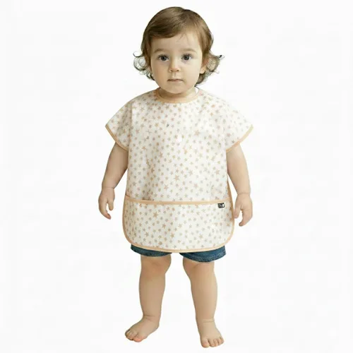 Miniatura 31 de Plie Short Sleeve Waterproof Bib for Toddlers – Easy Clean Feeding Apron for Mealtime, Daycare, Self-Feeding, Lightweight