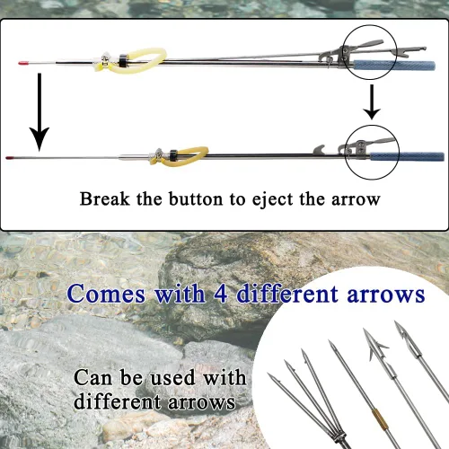 Miniatura 5 de SUFFUSE Arpón ligero resistente a la corrosión, pesca con lanza, equipo de arpón para cangrejos, arpón especialmente diseñado para pesca de peces