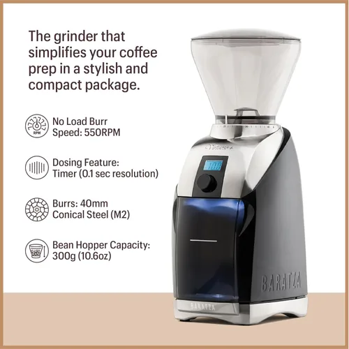 Miniatura 2 de Baratza Virtuoso+ Molinillo de café ZCG587BLK, Negro