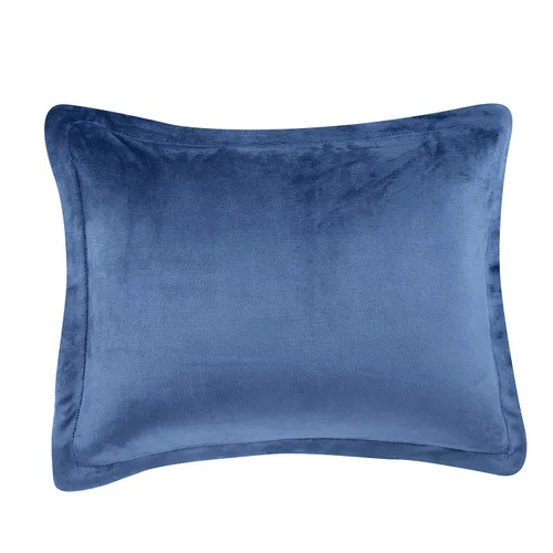 Miniatura 3 de Amazon Basics Juego de ropa de cama de 3 piezas, Sherpa de micromink, ultrasuave, edredón cálido para todas las estaciones, tamaño King, azul Azul