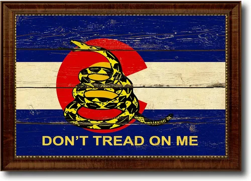 Gadsden Don't Tread On Me Colorado, bandera militar del estado de Colorado, impresión en lienzo para decoración del hogar, arte de pared y regalos