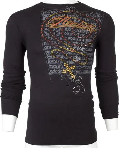Miniatura 4 de Archaic by Affliction - Camisa térmica para hombre, color negro, Negro