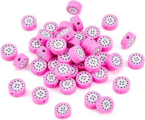 Miniatura 5 de Cuentas de arcilla polimérica hechas a mano con forma de fruta mixta, cuentas sueltas de color mixto, cuentas espaciadoras para hacer joyas