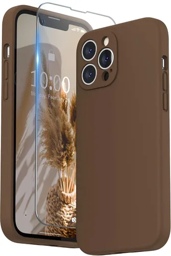 Miniatura 33 de SURPHY Funda compatible con iPhone 13 Pro Max con protector de pantalla, (protección de cámara + forro de microfibra suave), funda de silicona Negro