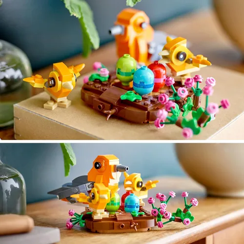 Miniatura 5 de LEGO Kit de juguetes de construcción de nido de pájaro, exhibición de temporada para una mesa o estante, construcción divertida para niños de 9 años