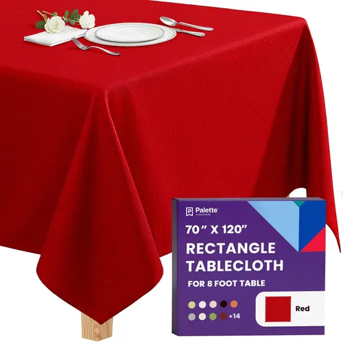 Miniatura 13 de Gee Di Moda - Mantel rectangular de 60 x 84 pulgadas – Mantel rectangular de poliéster lavable para mesa de 5 pies