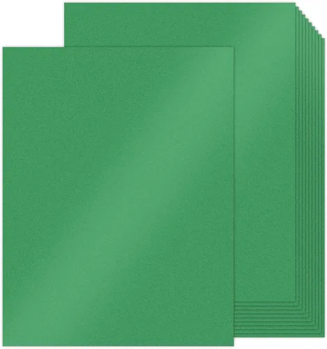 Miniatura 10 de Goefun - 100 hojas de cartulina azul brillante de 8.5 x 11 pulgadas, papel metálico de 80 libras para invitaciones, bodas, fiestas, duchas azul