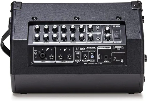Miniatura 4 de Coolmusic BP40D amplificador acústico para guitarra eléctrica portátil con Bluetooth, altavoz de 80W con batería y efectos de reverberación, coro