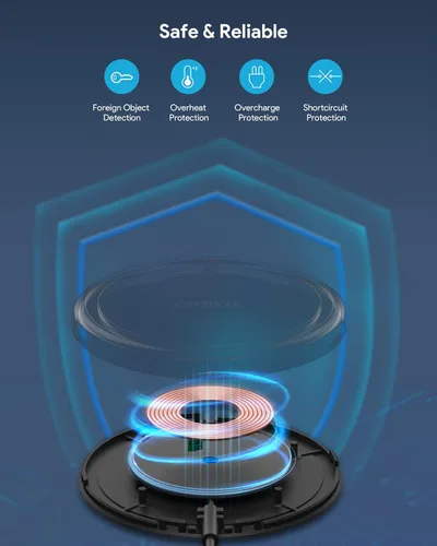Miniatura 8 de COKOEYE Cargador inalámbrico, almohadilla de carga inalámbrica rápida de 15 W, paquete de 2 unidades compatible con iPhone 17/17 Air/17 Pro/17 Pro