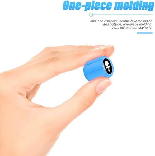 Miniatura 3 de Tapones Luminosos para Válvula de Neumático de Auto, 12 Unidades, Cubierta Iluminada de Válvula de Rueda con Cráneo, Tapa de Rueda de Brillo