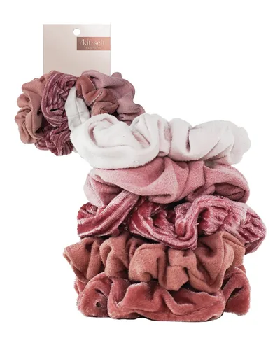 Miniatura 9 de Kitsch Coleteros de satén para mujer, sin arrugas, control de encrespamiento, más suave que la seda para todo tipo de cabello, accesorios elegantes