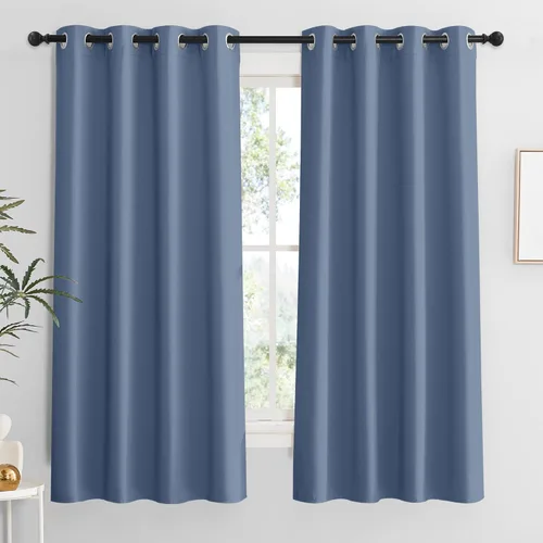 Miniatura 114 de RYB HOME Cortinas opacas de cocina de 36 pulgadas de largo, tratamiento de privacidad para ventanas pequeñas, aislamiento térmico, telón de fondo