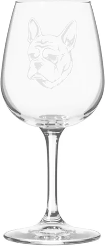 Miniatura 95 de Copa de vino de 12.75 onzas con diseño de perro grabado
