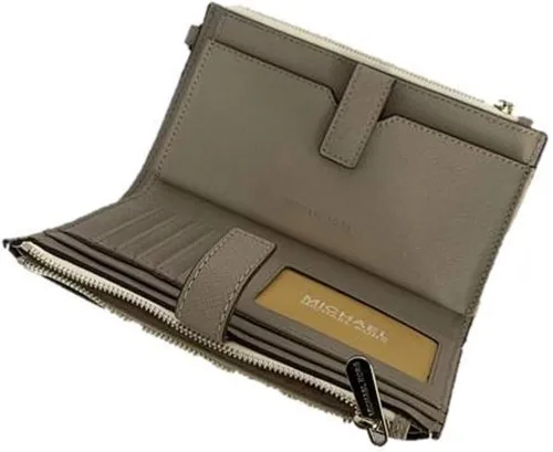 Miniatura 4 de Michael Kors - Cartera de viaje con doble cremallera de PVC M Blanco brillante