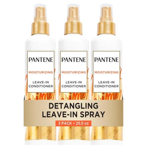 Spray desenredante acondicionador Pantene, reparación y protección Pro-V, potenciador de nutrientes para cabello dañado, enriquecido con