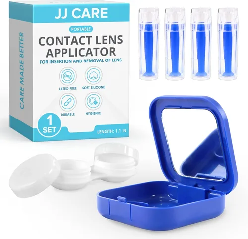 Miniatura 9 de JJ CARE Aplicador de lentes de contacto – Paquete de 4 herramientas de succión para lentes de contacto duras, émbolo de contacto ocular de goma