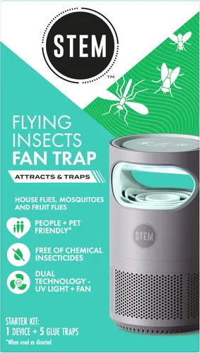 Miniatura 10 de STEM - Trampa de ventilador para insectos voladores para el control de insectos en interiores, atrae mosquitos, moscas de la fruta y moscas