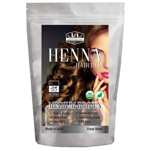 Miniatura 6 de L&I Apothecary Tinte orgánico de henna marrón claro para el cabello, certificado por USDA, natural, sin gluten, sin crueldad animal Marrón claro