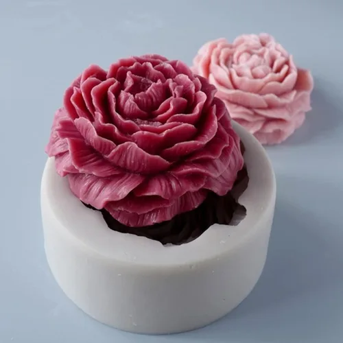 Miniatura 7 de Moldes de velas de flores de peonía, moldes de silicona 3D para jabón hecho a mano, velas de jabón, moldes de resina, moldes de manualidades