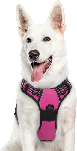 Miniatura 27 de Eagloo Arnés para perro pequeño, sin tirones, chaleco de servicio con tiras reflectantes y asa de control, ajustable y cómodo para caminar, arnés