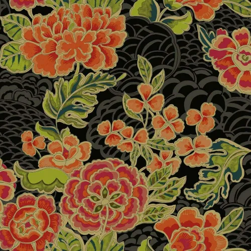 Miniatura 2 de RoomMates Waverly RMK11856RL Zen Garden - Papel tapiz autoadhesivo (18 pulgadas x 18.86 pies), fácil aplicación, sin residuos pegajosos, color negro