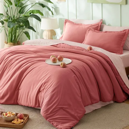 Miniatura 22 de Bedsure Juego de ropa de cama con edredón tamaño King en verde salvia, 7 piezas de ropa de cama ligera para cama King estilo boho, juego de ropa