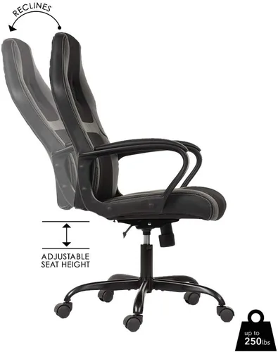 Miniatura 4 de BestOffice - Silla de oficina para escritorio de juegos, silla de juegos de carreras, con respaldo alto, para computadora, giratoria, silla