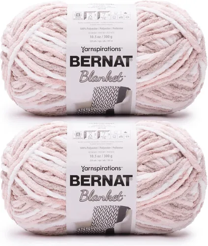 Miniatura 53 de Bernat - Estambre para mantas súper esponjoso acrílico, 2 paquetes de 300g/10.5 onzas, #6, chenilla gruesa de peso pesado para tejer y crochet